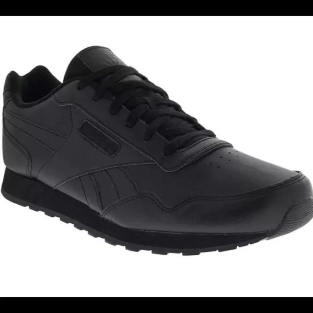 Reebok Classic Harman Run Mens Black Leather Lifestyle Sneakers Shoes Size 11